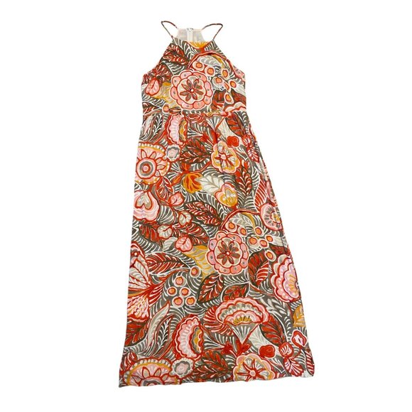 LOFT Ann Taylor Verona halter maxi dress gauze sz 12 spring summer wedding - Picture 1 of 10